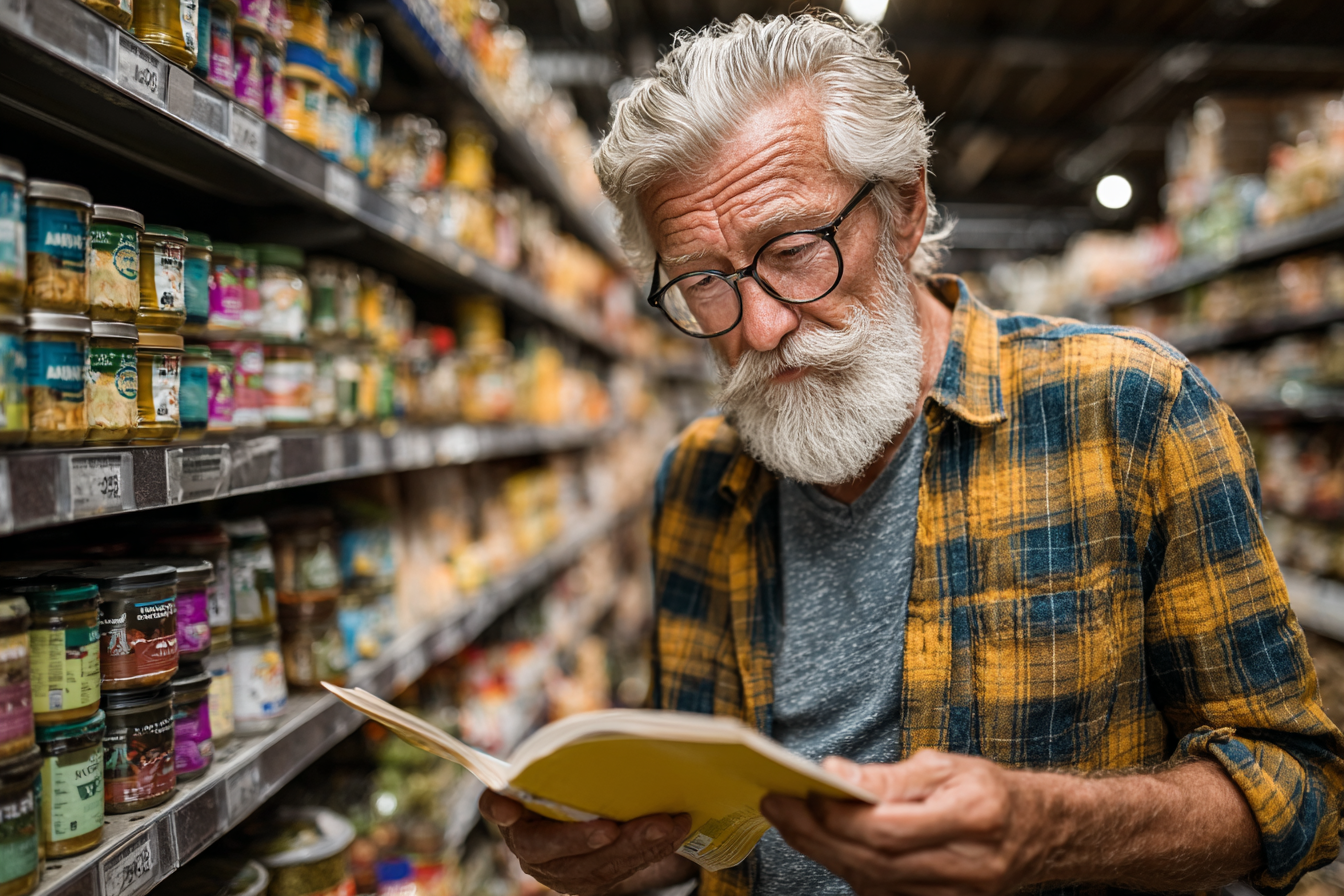 Persoană în vârstă bucurându-se de o masă sănătoasă în natură